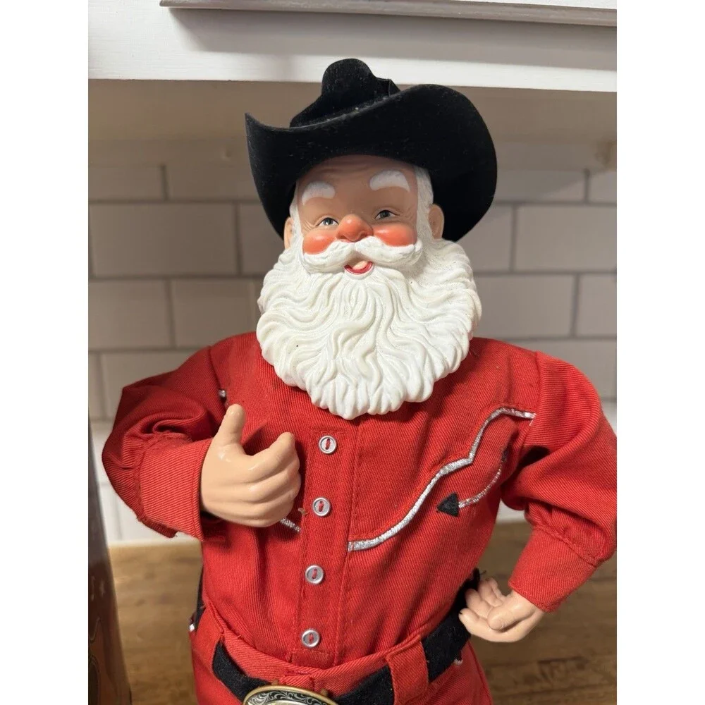 🔥🔥 Holly Jolly Rock Santa Singing Hip-Swingin' Santa Cowboy 1999 Alan Jackson